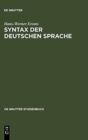 Image for Syntax der Deutschen Sprache