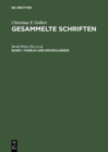 Image for Gesammelte Schriften, Bd I, Fabeln und Erz?hlungen