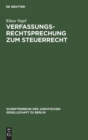 Image for Verfassungsrechtsprechung Zum Steuerrecht