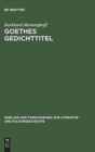 Image for Goethes Gedichttitel