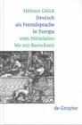 Image for Deutsch als Fremdsprache in Europa vom Mittelalter bis zur Barockzeit
