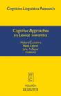 Image for Cognitive Approaches to Lexical Semantics