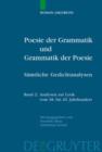 Image for Poesie der Grammatik und Grammatik der Poesie