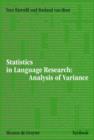 Image for Statistics in Language Research : Analysis of Variance