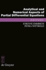 Image for Analytical and Numerical Aspects of Partial Differential Equations : Notes of a Lecture Series