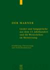 Image for Der Marner: Lieder und Sangspruche aus dem 13. Jahrhundert und ihr Weiterleben im Meistersang