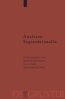 Image for Analecta Septentrionalia