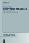 Image for Epistemic Meaning: A Crosslinguistic and Functional-Cognitive Study