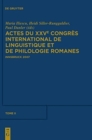 Image for Actes Du Xxve Congr?s International de Linguistique Et de Philologie Romanes. Tome II