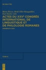 Image for Actes Du Xxve Congr?s International de Linguistique Et de Philologie Romanes. Tome III