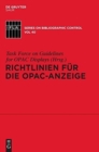 Image for Richtlinien fur die OPAC-Anzeige