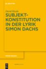 Image for Subjektkonstitution in der Lyrik Simon Dachs : 155