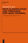 Image for Moys classification and thesaurus for legal materials
