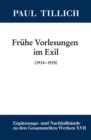 Image for Fruhe Vorlesungen im Exil: (1934-1935)