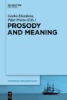 Image for Prosody and meaning