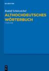 Image for Althochdeutsches Worterbuch: 7., durchgesehene und verbesserte Auflage.