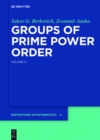 Image for Yakov Berkovich; Zvonimir Janko: Groups of Prime Power Order. Volume 4