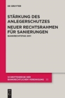Image for Starkung des Anlegerschutzes. Neuer Rechtsrahmen fur Sanierungen. : Bankrechtstag 2011