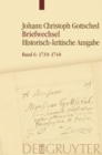 Image for Juli 1739- Juli 1740: Unter Einschluss des Briefwechsels von Luise Adelgunde Victorie Gottsched