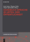 Image for Handbuch Sprache Im Urteil Der Offentlichkeit