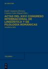 Image for Actas del XXVI Congreso Internacional de Linguistica y de Filologia Romanicas. Tome I