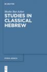 Image for Studies in classical Hebrew