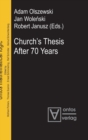 Image for Church&#39;s Thesis After 70 Years