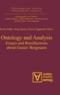 Image for Ontology and Analysis : Essays and Recollections about Gustav Bergmann