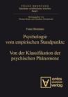 Image for Psychologie vom empirischen Standpunkt. Von der Klassifikation psychischer Phanomene