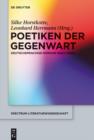 Image for Poetiken der Gegenwart: Deutschsprachige Romane nach 2000 : 37