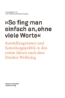 Image for &quot;So fing man einfach an, ohne viele Worte&quot;