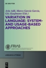 Image for Variation in language: system- and usage-based approaches