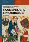 Image for Sangspruch / Spruchsang: Ein Handbuch
