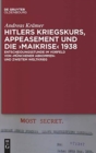 Image for Hitlers Kriegskurs, Appeasement Und Die &quot;Maikrise&quot; 1938