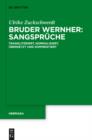 Image for Bruder Wernher: Sangspruche: Transliteriert, normalisiert, ubersetzt und kommentiert