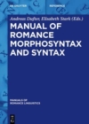 Image for Manual of Romance morphosyntax and syntax