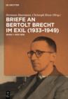 Image for Briefe an Bertolt Brecht im Exil (1933-1949)