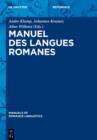 Image for Manuel des langues romanes : 1