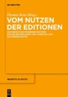 Image for Vom Nutzen der Editionen