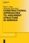 Image for Constructional Approaches to Syntactic Structures in German