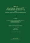 Image for Galeni in Hippocratis Epidemiarum librum II commentariorum IV-VI versio Arabica et indices