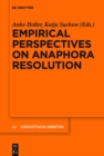 Image for Empirical perspectives on anaphora resolution