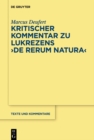 Image for Kritischer Kommentar zu Lukrezens &quot;De rerum natura&quot;