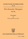 Image for Der Deutsche Abrogans : Text *Ab1