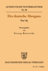 Image for Der deutsche Abrogans: Text *ab1 : 30
