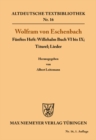 Image for Willehalm Buch VI bis IX; Titurel; Lieder
