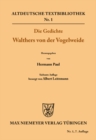 Image for Die Gedichte Walthers von der Vogelweide : 1