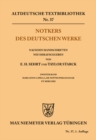 Image for Notkers des Deutschen Werke: Zweiter Band. Marcianus Capella, De Nuptiis Philologiae et Mercurii : 37