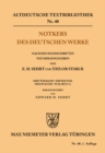 Image for Notkers Des Deutschen Werke: 3. Band, 1. Teil: Der Psalter. Psalmus I - L