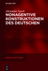 Image for Nonagentive Konstruktionen des Deutschen
